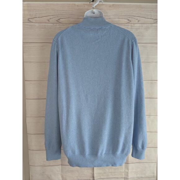 VINEYARD VINES Men's PALM BEACH Cashmere Blend 1/4 Zip Sweater XL BLUE - Picture 2 of 9